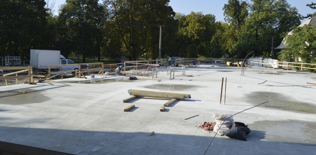 Stropná doska podzemného podlažia Rezidencia Mestský Park - výstavba